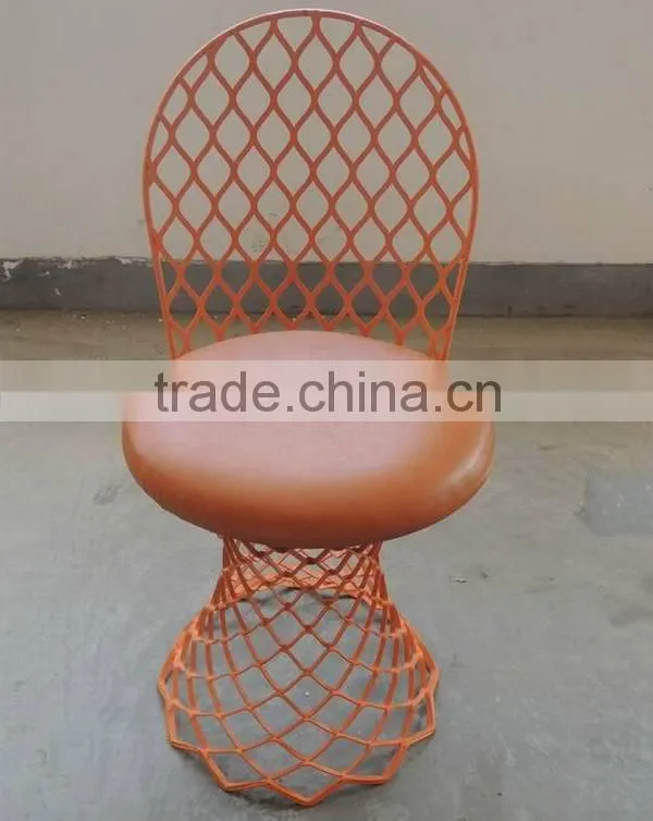 Wholesale iron metal chair with seat cushion
