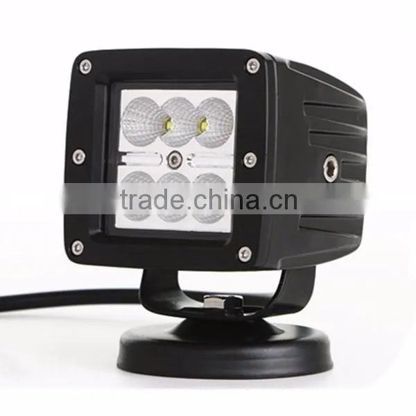 Off road Headlight 18w LED work light headlight Lamp SUV Spot Driving Fog Light for Boat off rod cars