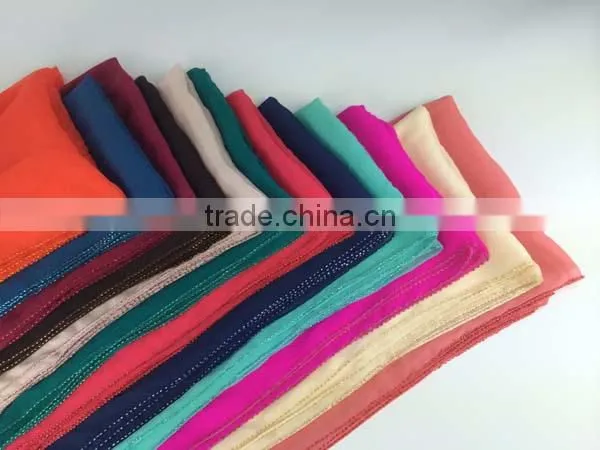 100% Silk beading hijab cap muslim scarf