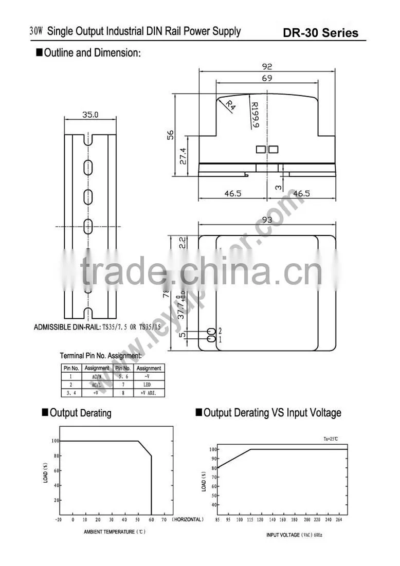 Factory outlet DR-30 12v single output power supply CE R0HS approved DIN rail 30w 12v AC input full range power supply