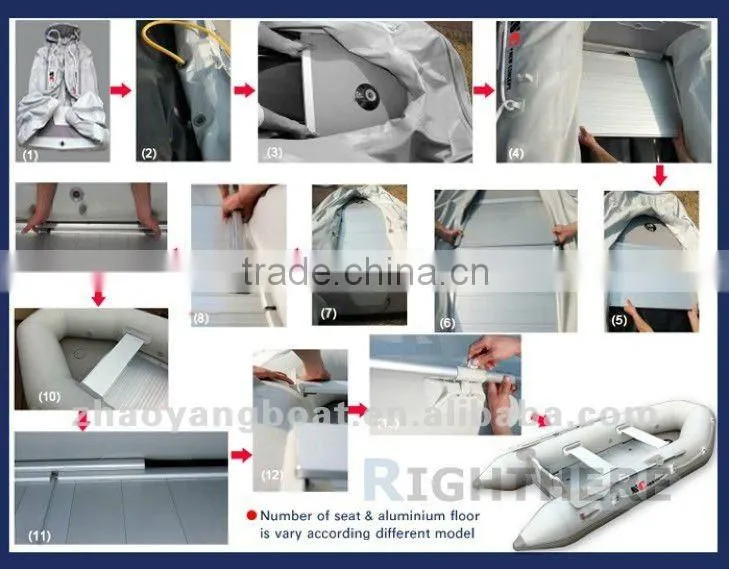 CE Authenticate PVC inflatable boat,optional floor