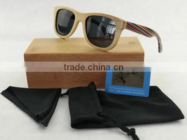 Wooden/Bamboo Temple Sunglasses skateboard wood eyeglasses