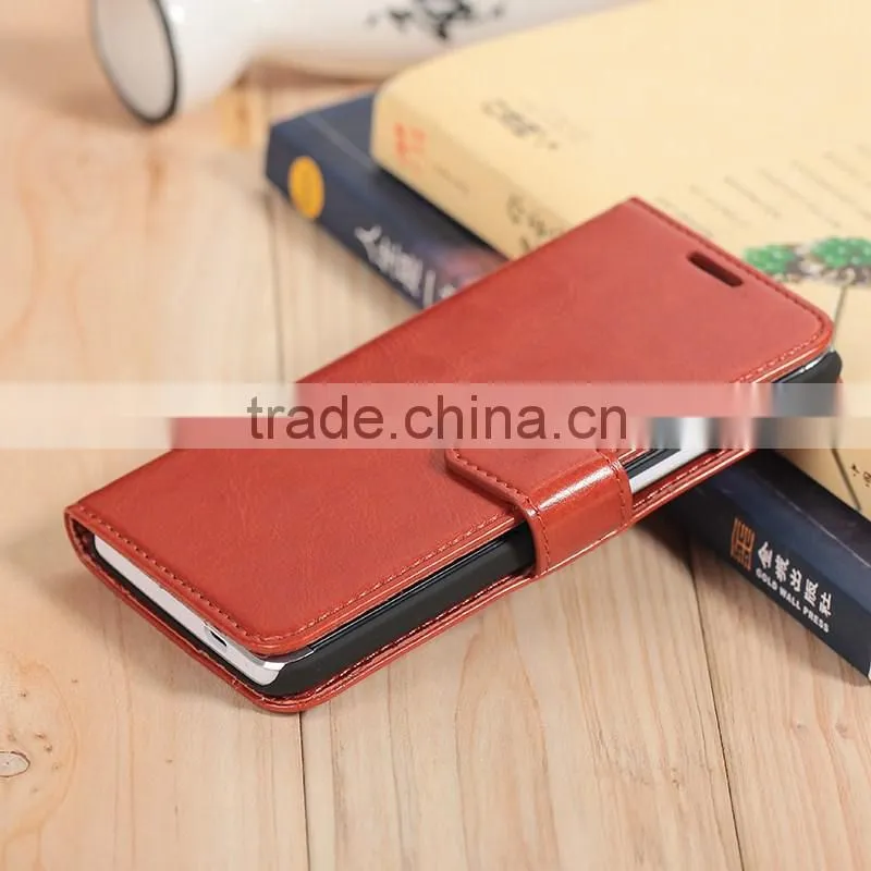 High quality PU card slot leather case For HTC One M7