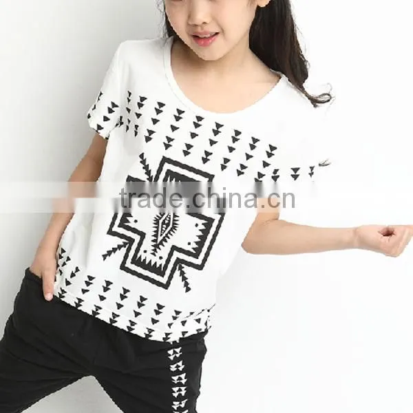 Advertising Customized Kids girls tshirt (lyt010238)
