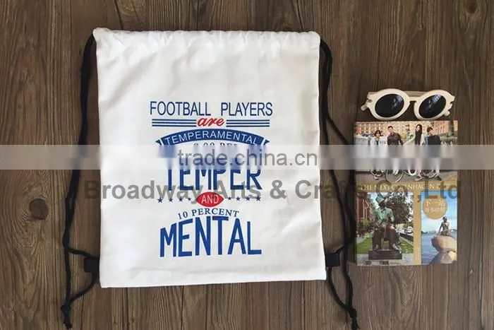 Wholesale Top Quality Custom printing Canvas drawstring Bag