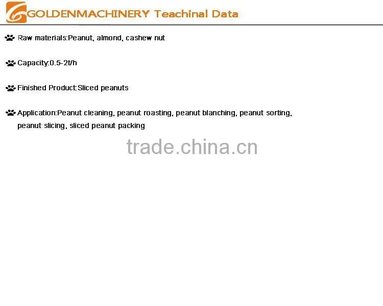 High Quality Wafery Sliced Peanut Processing Line Gold Supplier