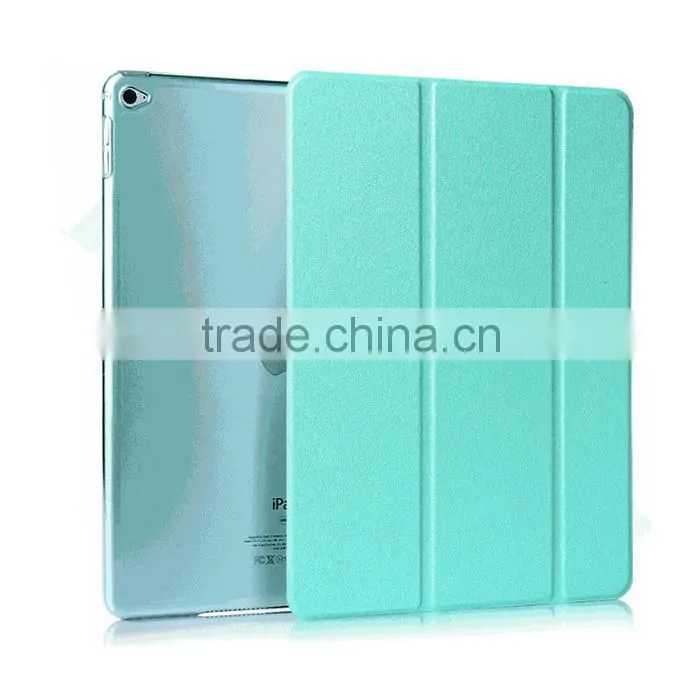slim magnetic smart cover back case sleep wake for Apple IPad AIR 2,Smart case cover for ipad 6