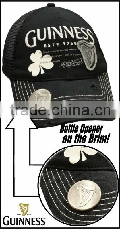 beer cap with built in embossed bottle opener