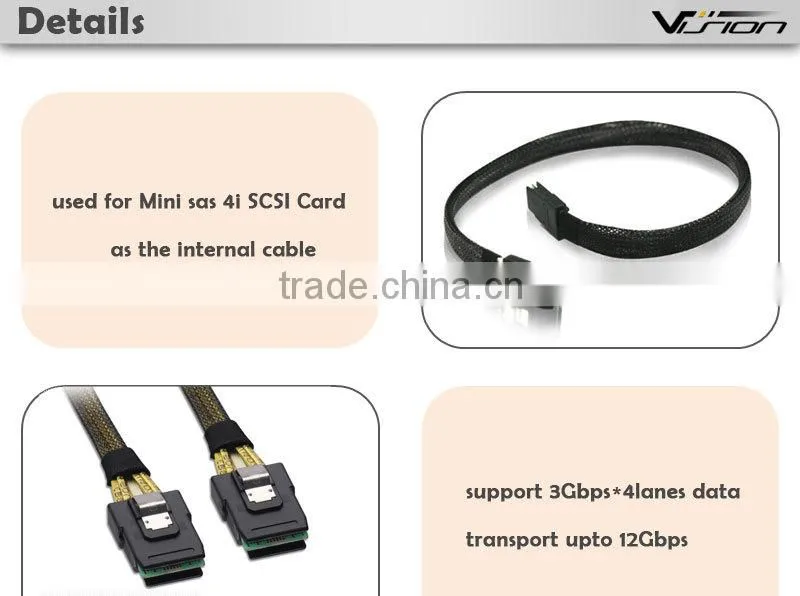 Internal SFF-8087 to SFF-8087 Mini SAS mSAS Patch Cable