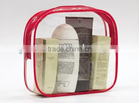 clear PVC heat sealed zipper bag