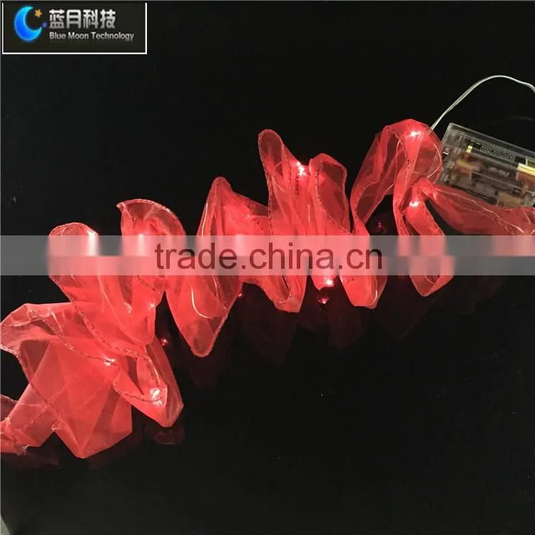 Christmas Silk LED Ribbon Light Strings