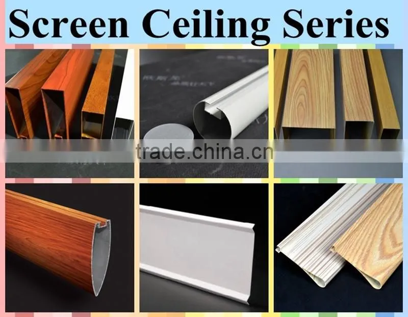 Black Powder Coated Modern Moisture-proof Aluminum Suspended Baffle Ceiling With Factory Price