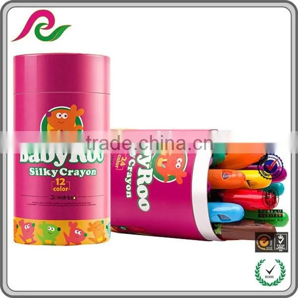 Custom cylinder box with full color printing for packaging crayons