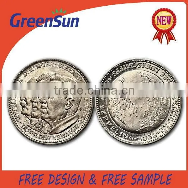 Popular in China nice design silver medal badge coins dealers