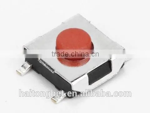 6*6 4pin smd tact switch,red push bottom, hot selling