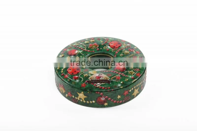 Beautiful gifts circinate shape tin box gift tin box