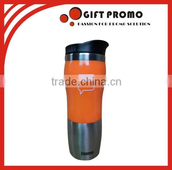 Double Wall Paper Insert Plastic Travel Mug