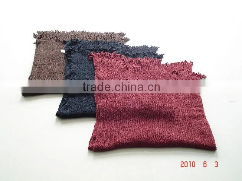 chenille knitted amice with fringe
