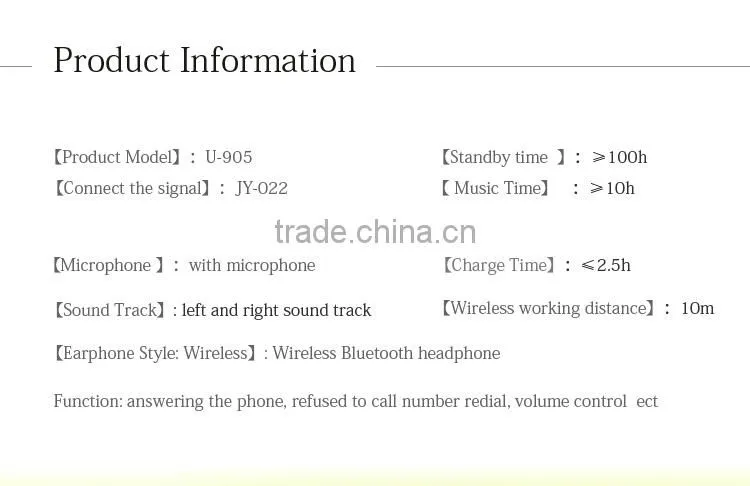 ULDUM hot sale 2015 stereo wireless bluetooth headphones
