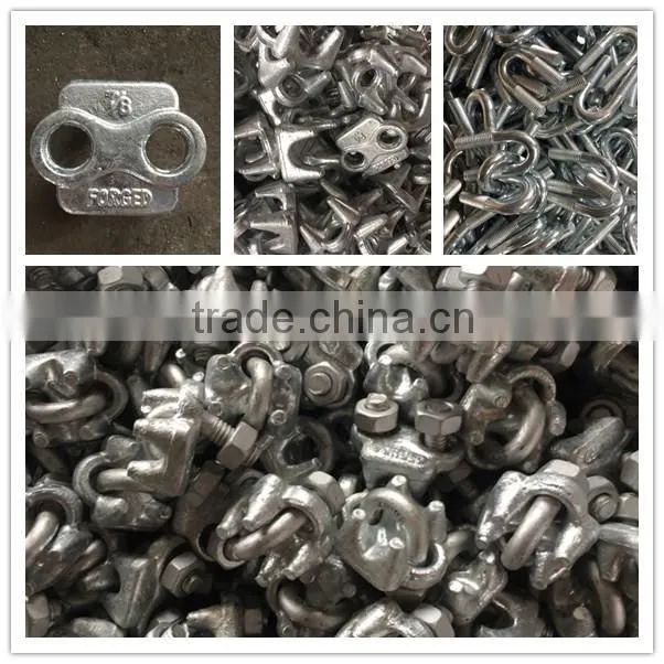 Wire rope fittings US type drop forged galvanized clips