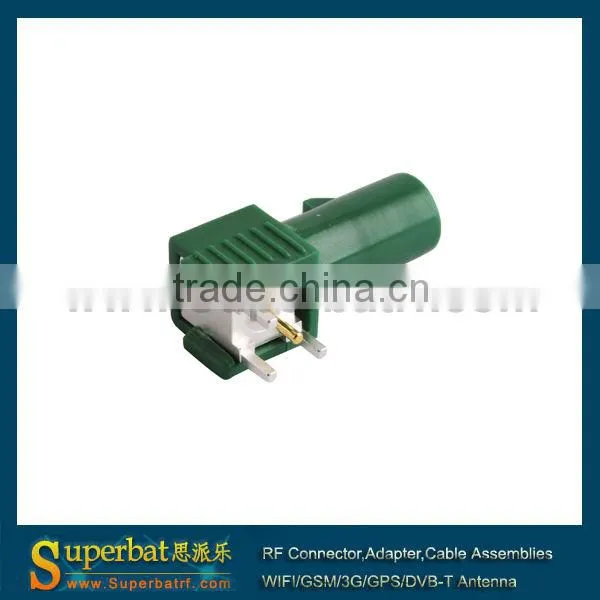 Fakra Plug PCB mount Right angle connecntor Green /6002 Car TV1