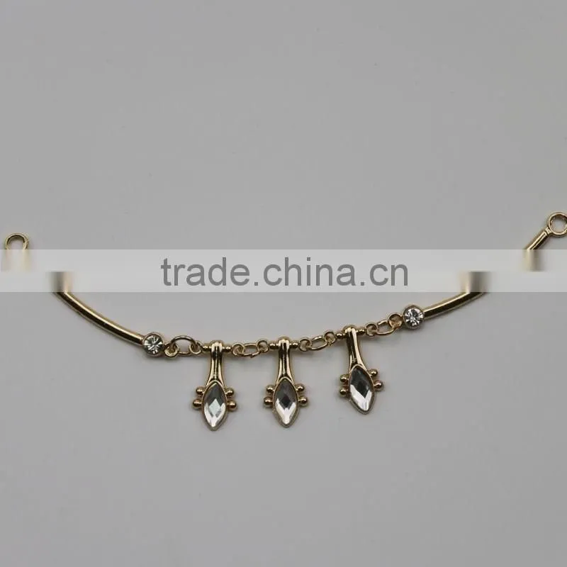 metal connector for garment ornament &metalic rhinestone necklace