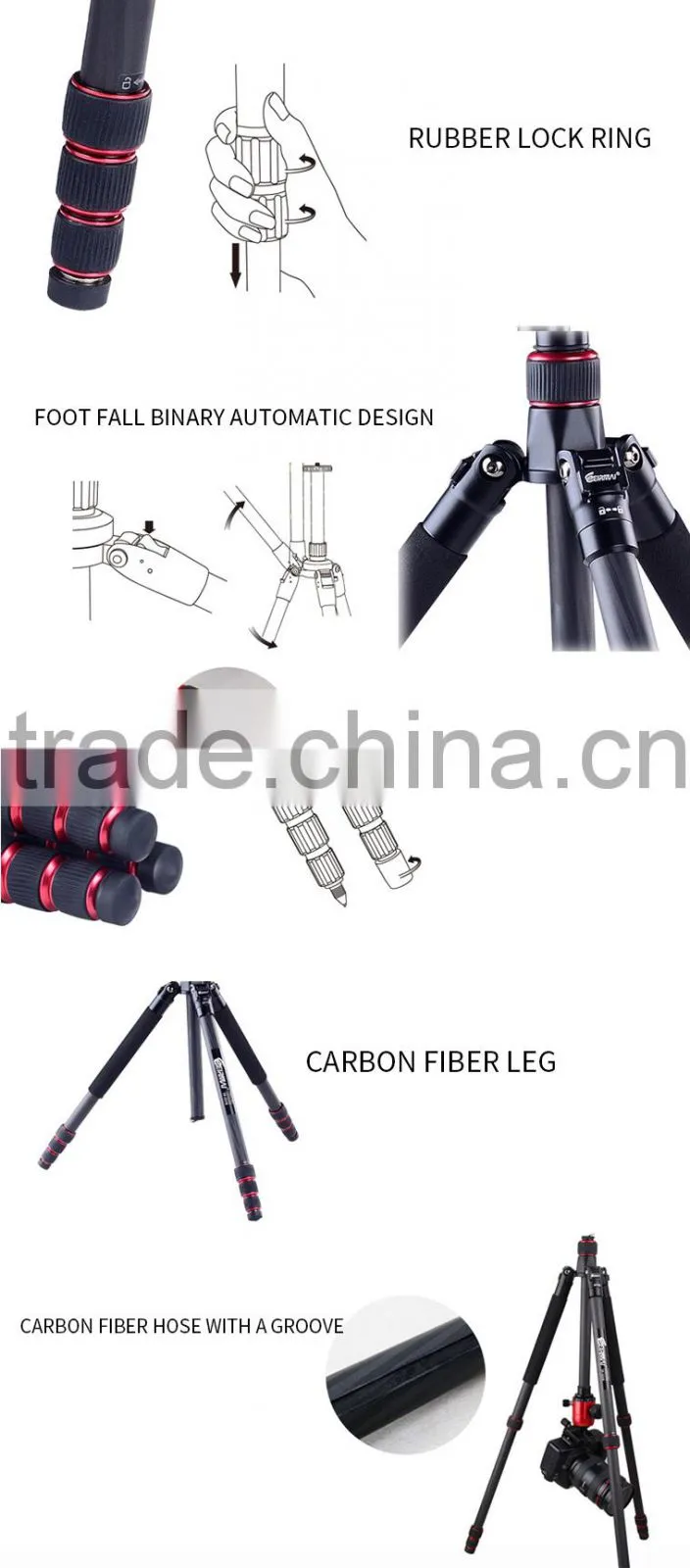 Heavy duty camera tripod professional tripod flexible tripod for digital camera dslr slr