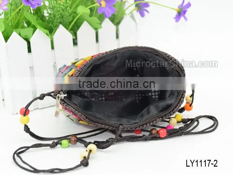 2016 new designs in stock wholesale high quality coconut shell bag for girls wallet