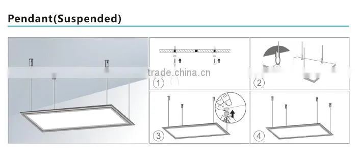Best Selling Aluminium Pedent Lighting 40W 600x600 LED Panel Lighting