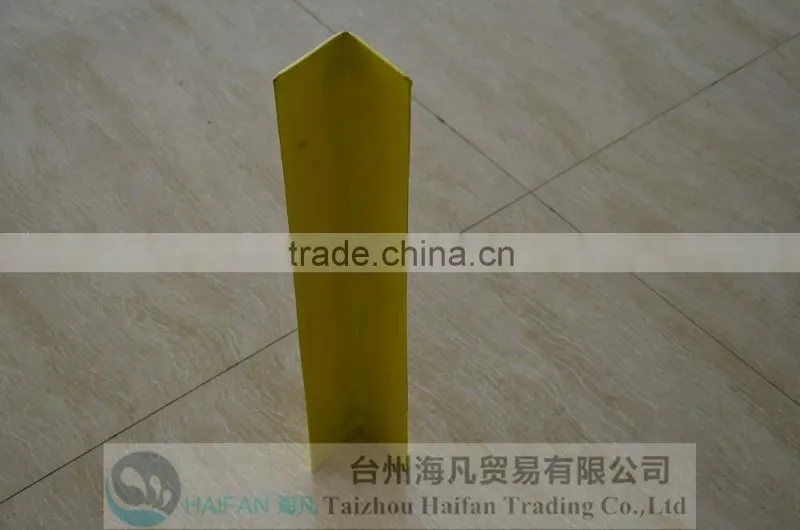 EVA yellow corner guard reflective for parking lot safety/600mm EVA drywall corner guard/high visibility plastic corner guard