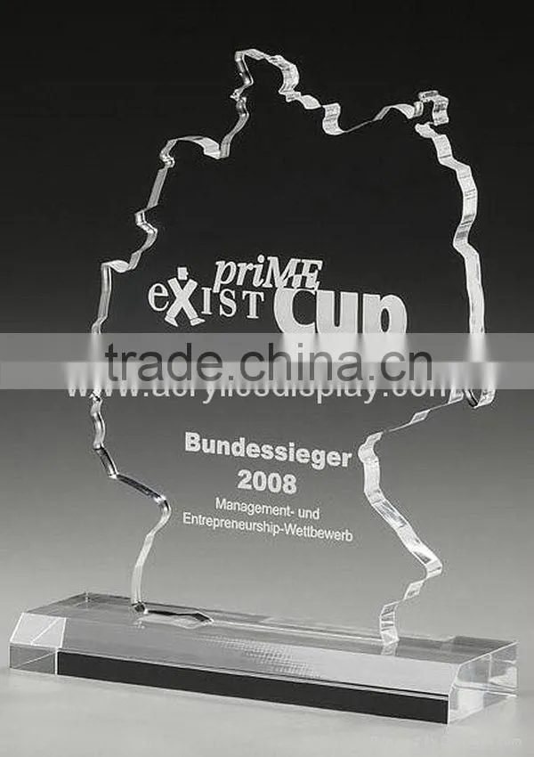 Special new products acrylic paper weight trophy