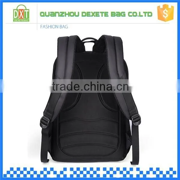 Large capacity polyester sports travelling men black packable backpack