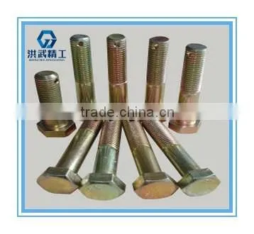 Hexagon bolts with split pin hole on shank