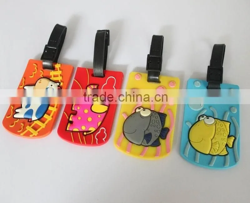 Embossment Soft PVC Travel Name Tag For Kid Travel