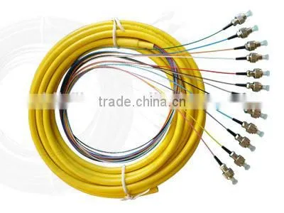 12 cores bundle fan-out fiber optical pigtail/lc fiber optic pigtails