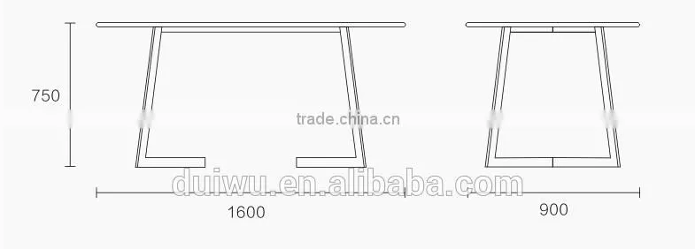 Dining room white marble top stainless steel frame dining table