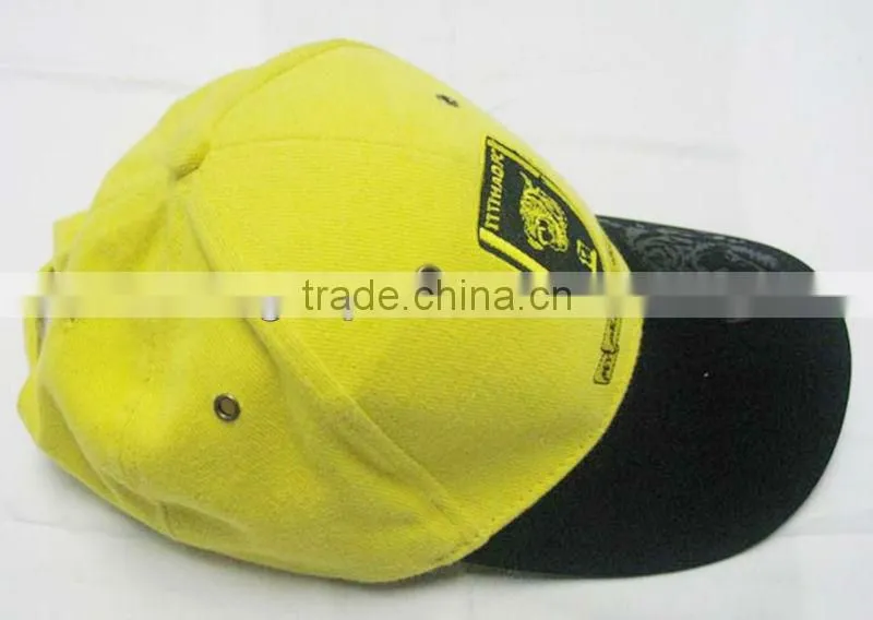 6 panel cotton flat embroiderd baseball cap