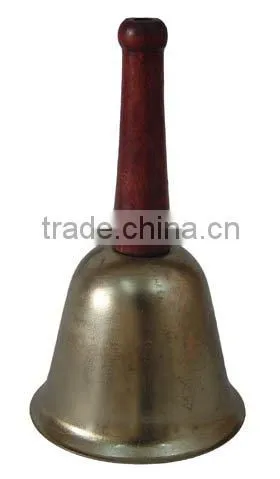 4''Brass handle cow bell A4-101 with wooden for celebration (E267)