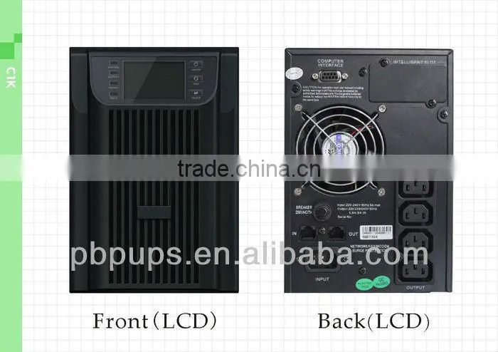 must solar 0.8 power factor ,high frequency online tower 1k-3k ups, LED/LCD display selectable