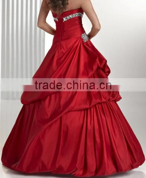 2015 factory custom made latest design party gowns ball gown vestidos de fiesta red prom dresses