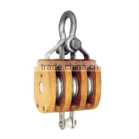 SHACKLE REGULAR WOOD PULLEY BLOCK