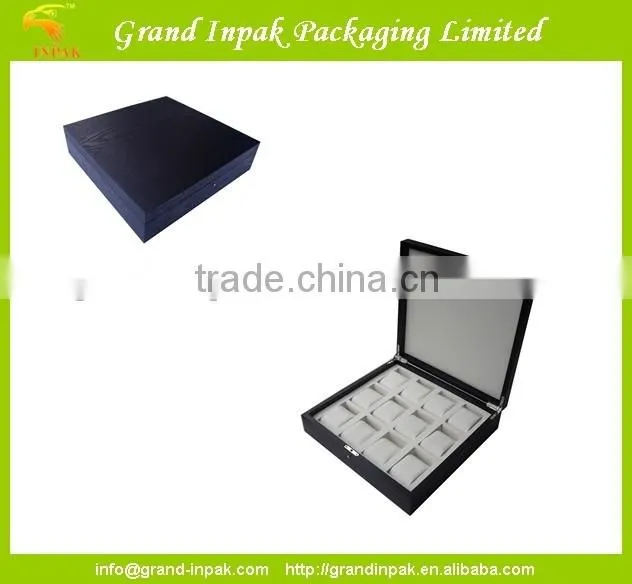 12pcs Luxury wooden watch display storage box for men