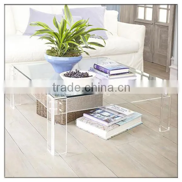 pure lucite coffee table acrylic long table