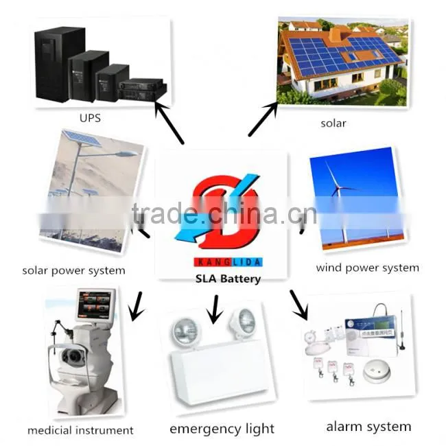 Factory direct sale kanglida AGM gel vrla rechargeable battery for UPS