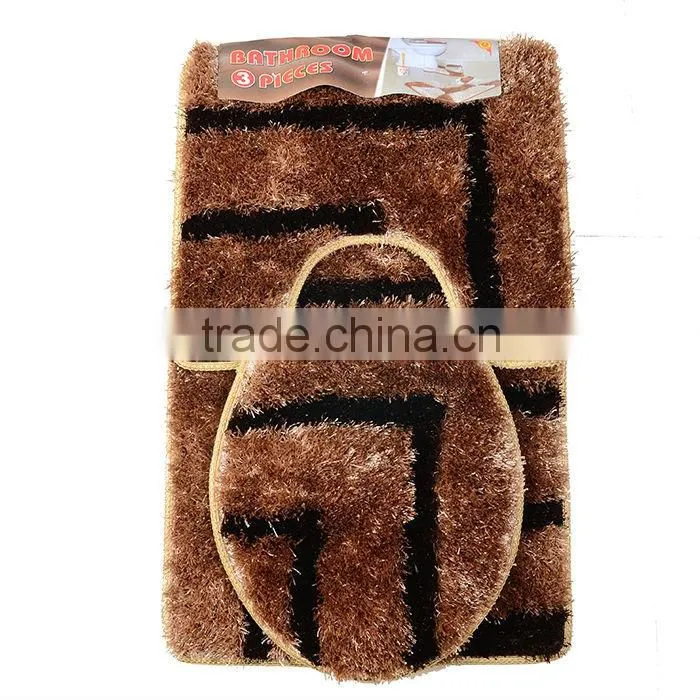 bathmat set 3pcs polyester carpets and rugs