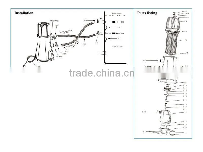 efficient inflatable pool filter pump