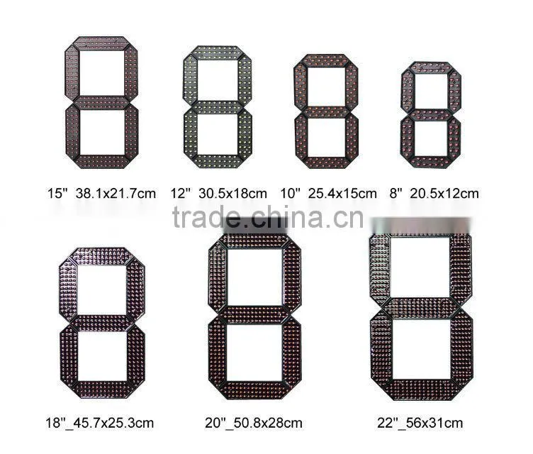 customized inch 4 digit led diesel gas price display sign