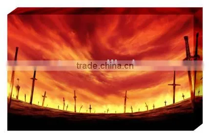 Red warm sky decorative wall panel