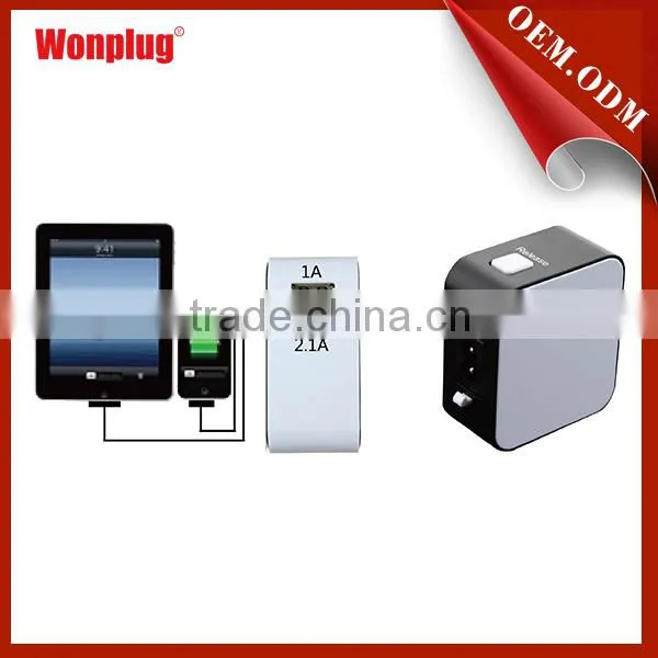 2014 Wonplug patented 3.1A portable usb charger with 4USB port
