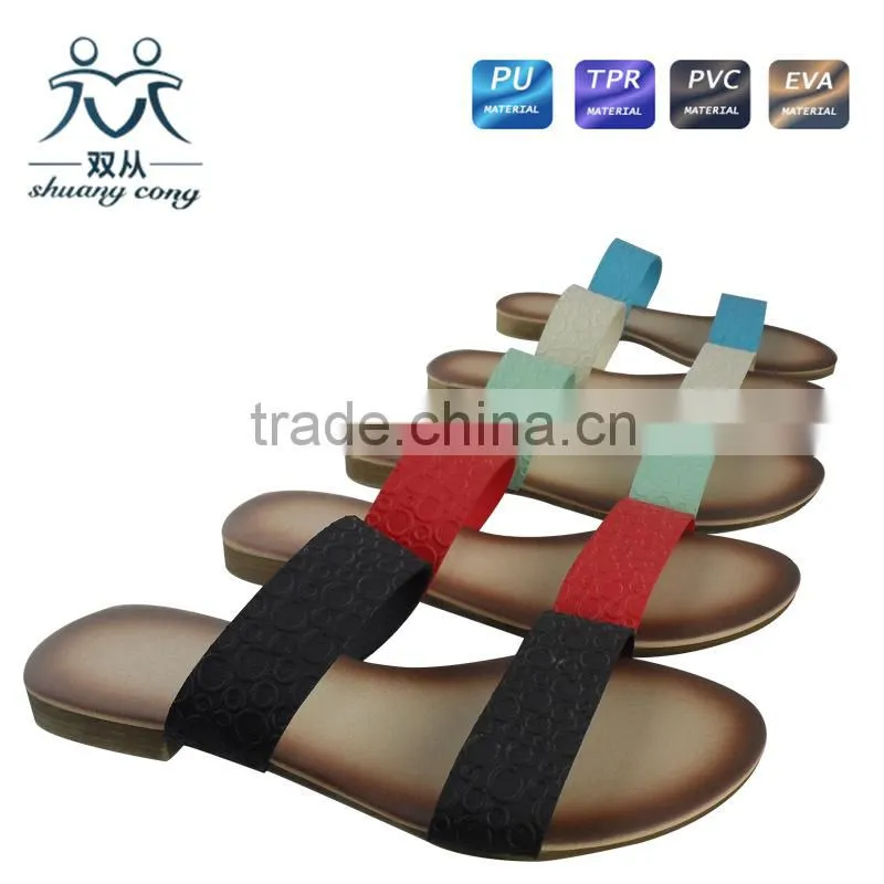 2015 newest design ladies flip flop slippers women shoes thailand